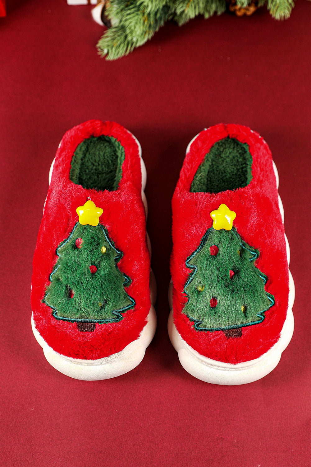 Christmas Tree Slippers