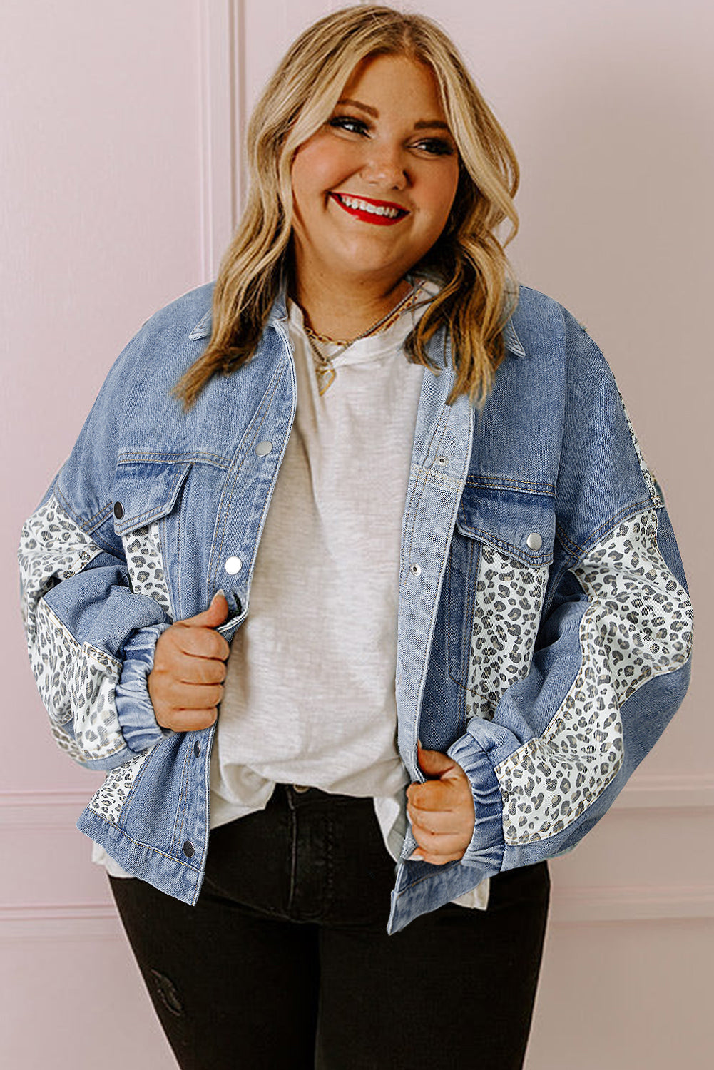 Leopard Denim Jacket