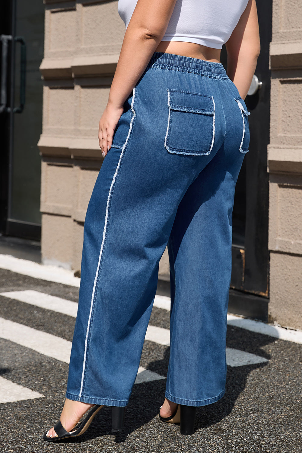 Sail Blue Chambray Loose Pants