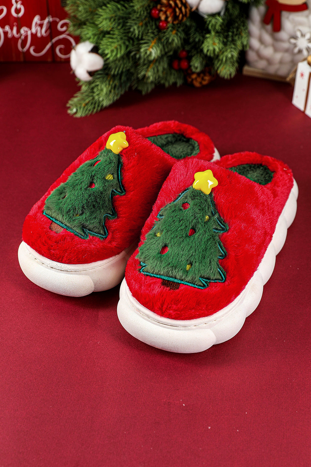 Christmas Tree Slippers