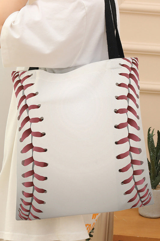 Baseball Canvas Tote Bag