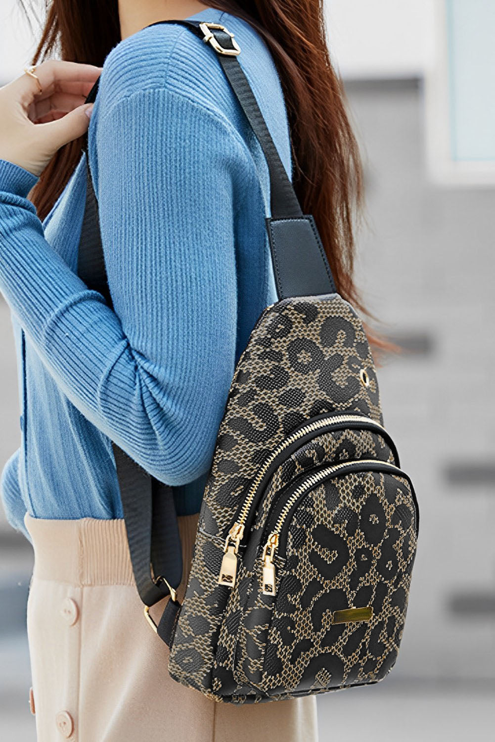 Leopard Sling Bag