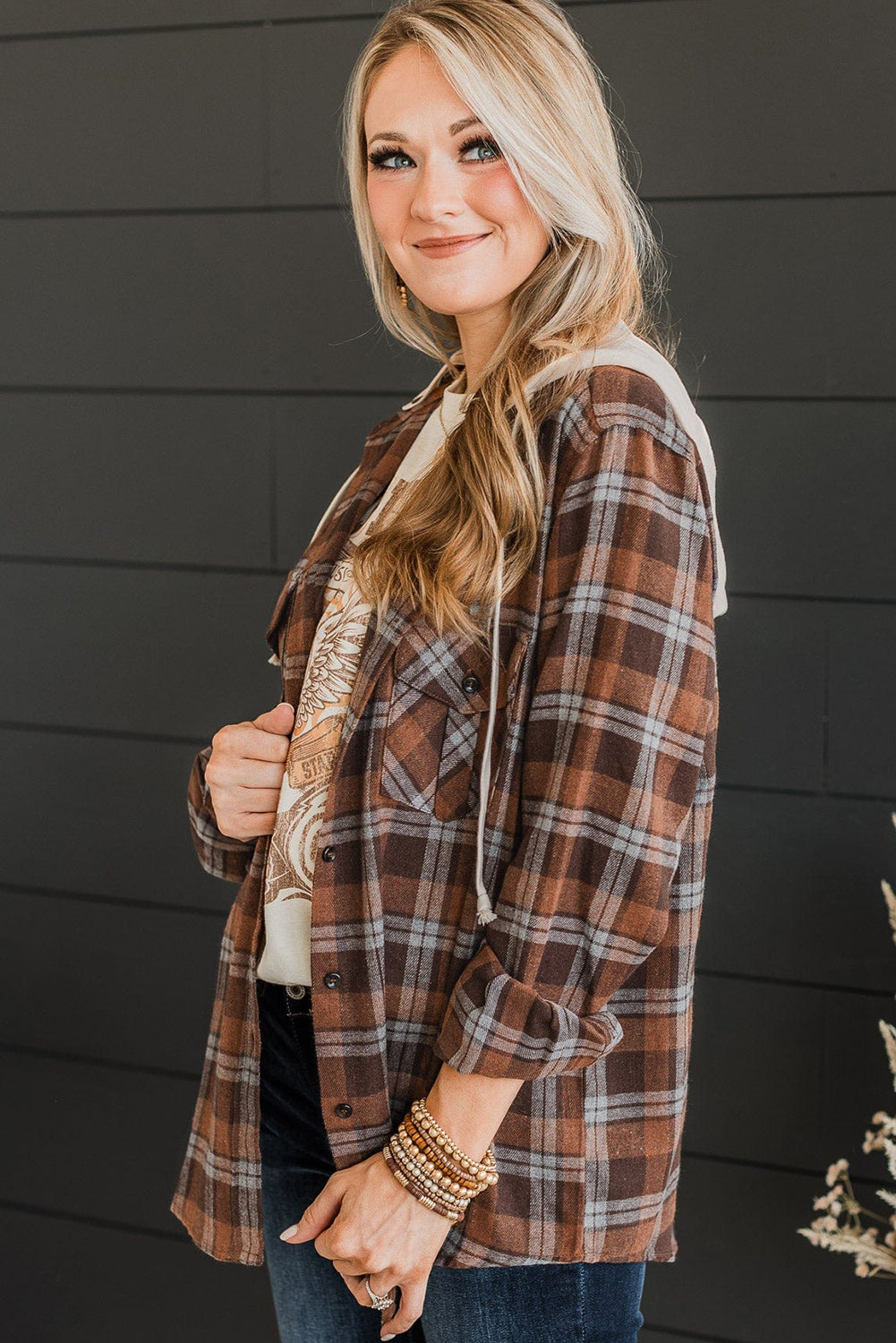 Brown Hooded Jacket