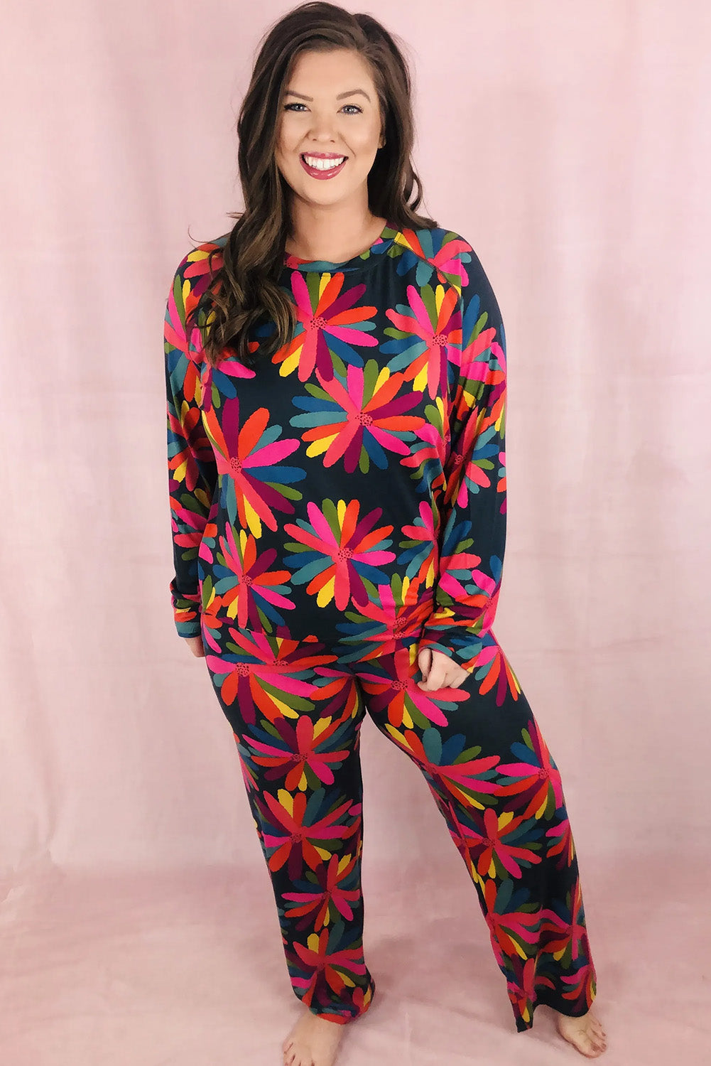 Long Sleeve and Pants Two Piece Lounge Set