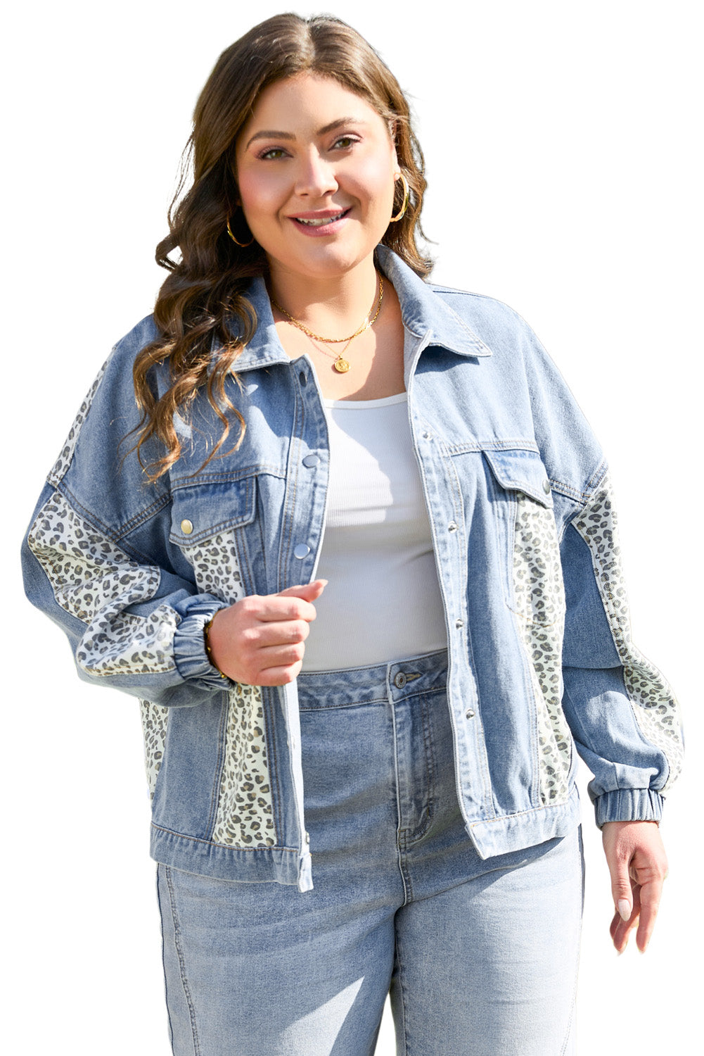 Leopard Denim Jacket