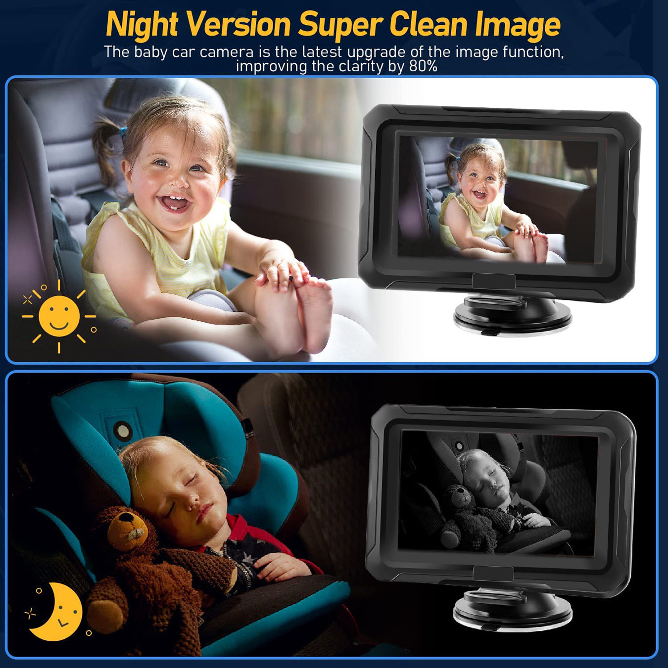 4.3 inch HD 1080P Car Baby Monitor System