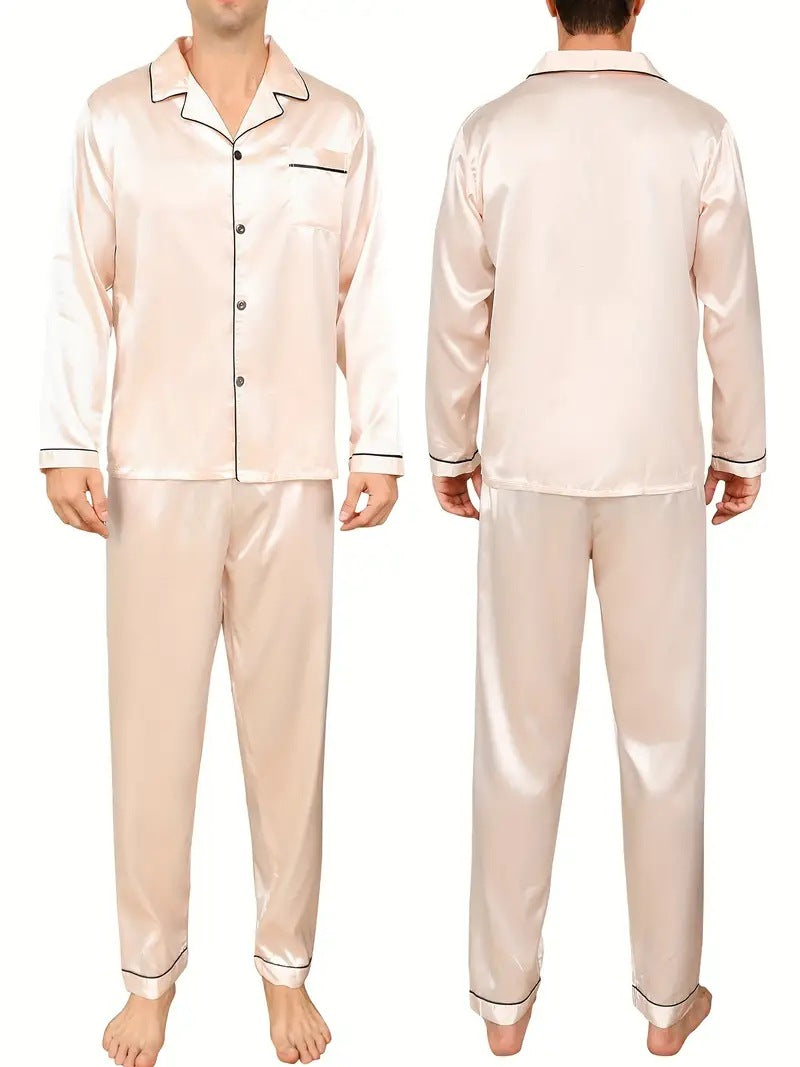 Imitated Silk Polyester Pajama Sets