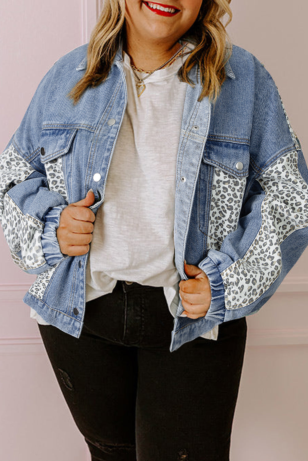 Leopard Denim Jacket