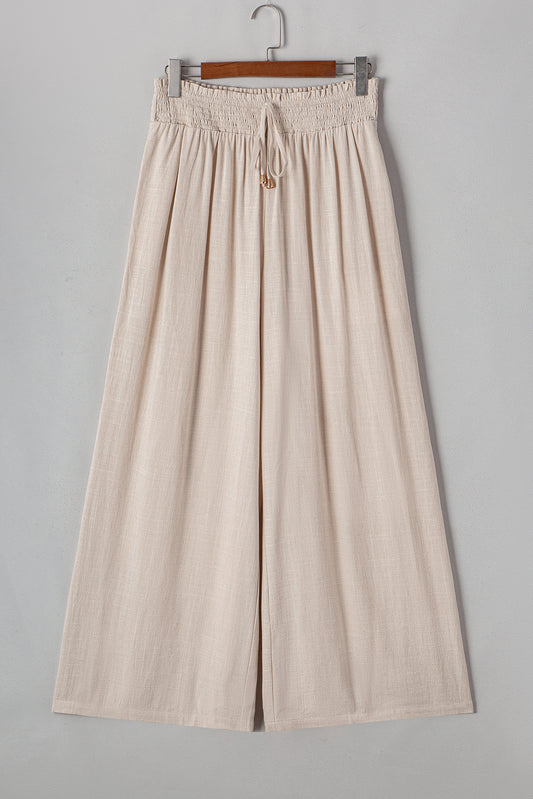 Smocked Wide Leg Pants