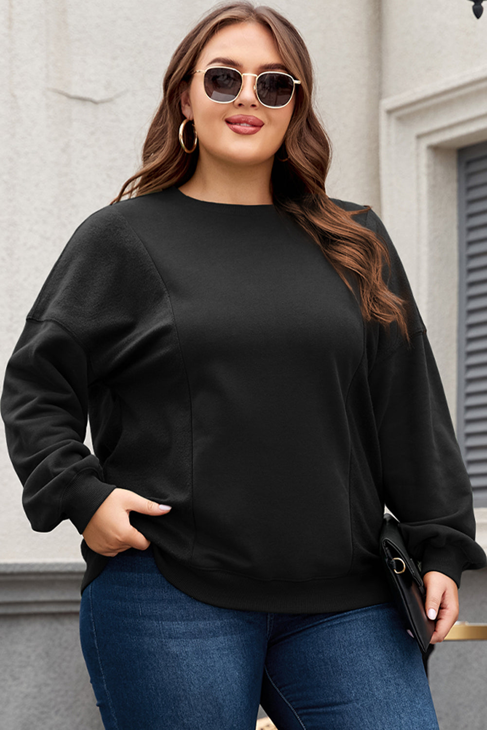 Black Loose Sweatshirt