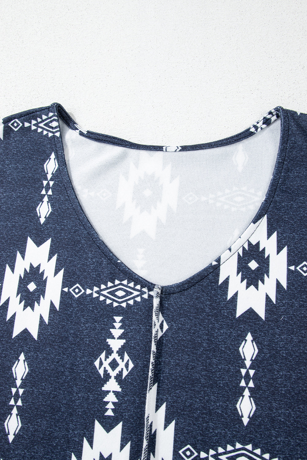 Gray Aztec Print Top