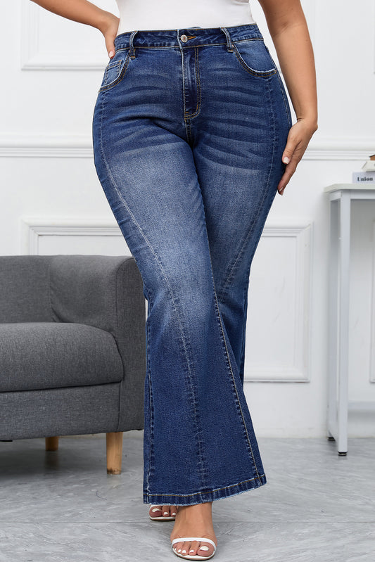 Dark Blue Flare Jeans