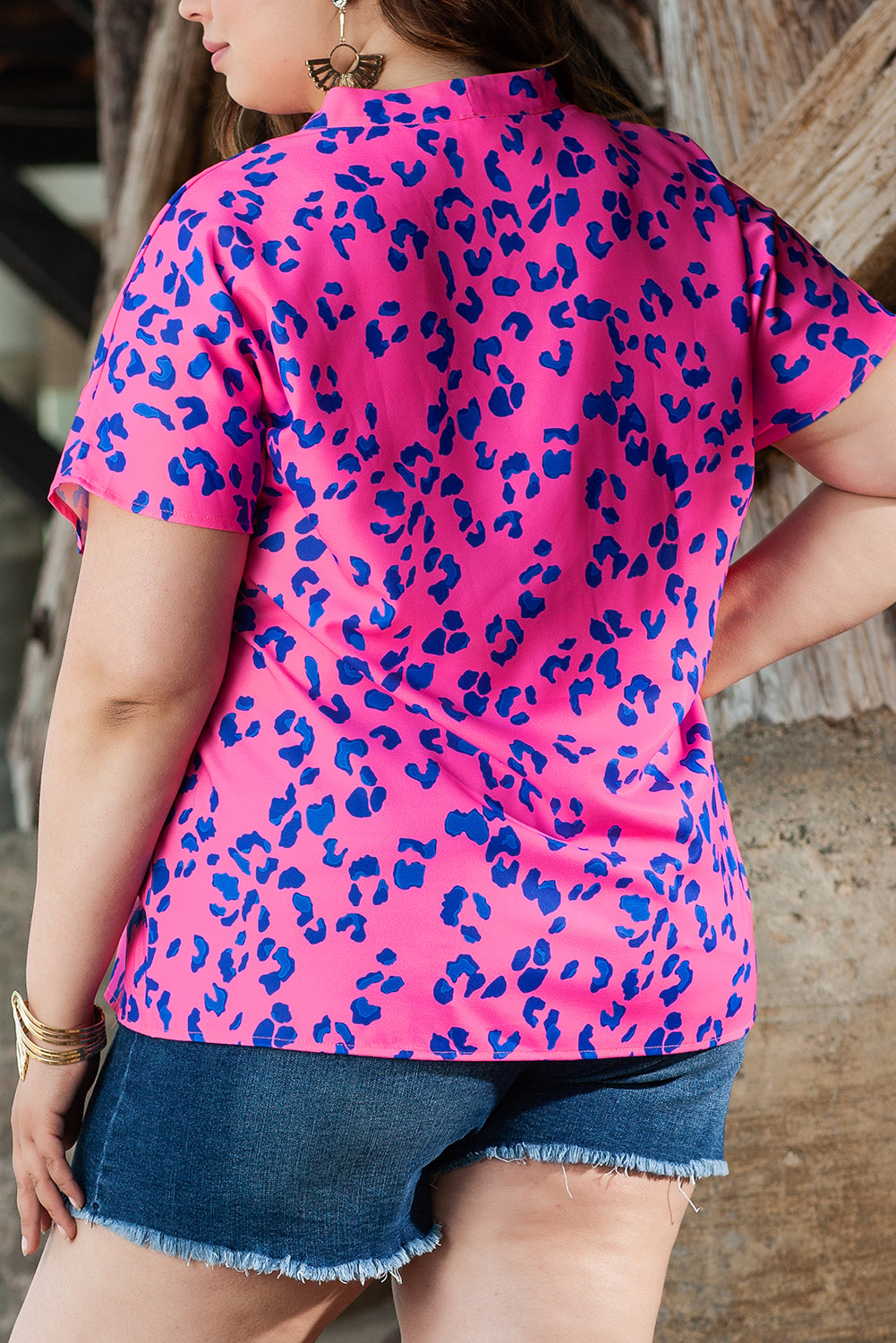 Rose Leopard Blouse