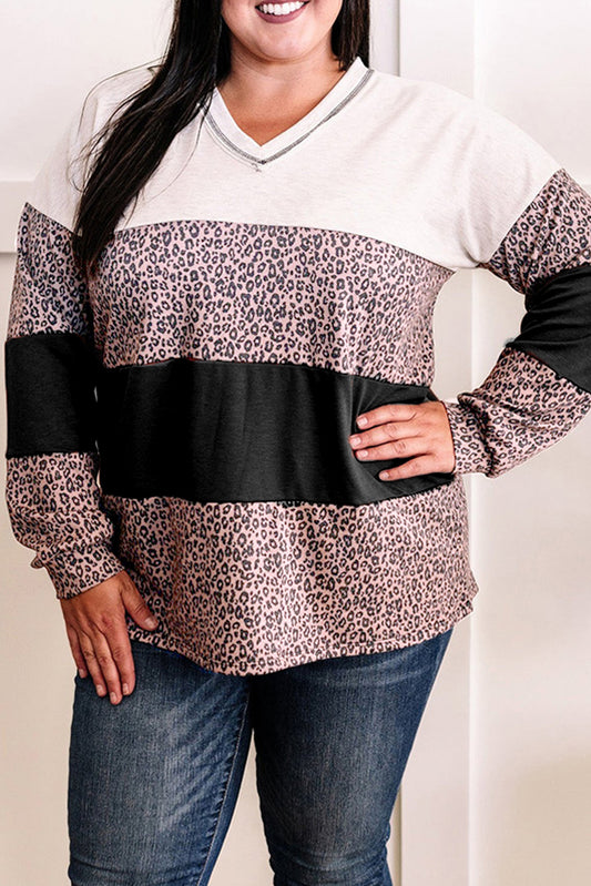 Black Leopard Print Top