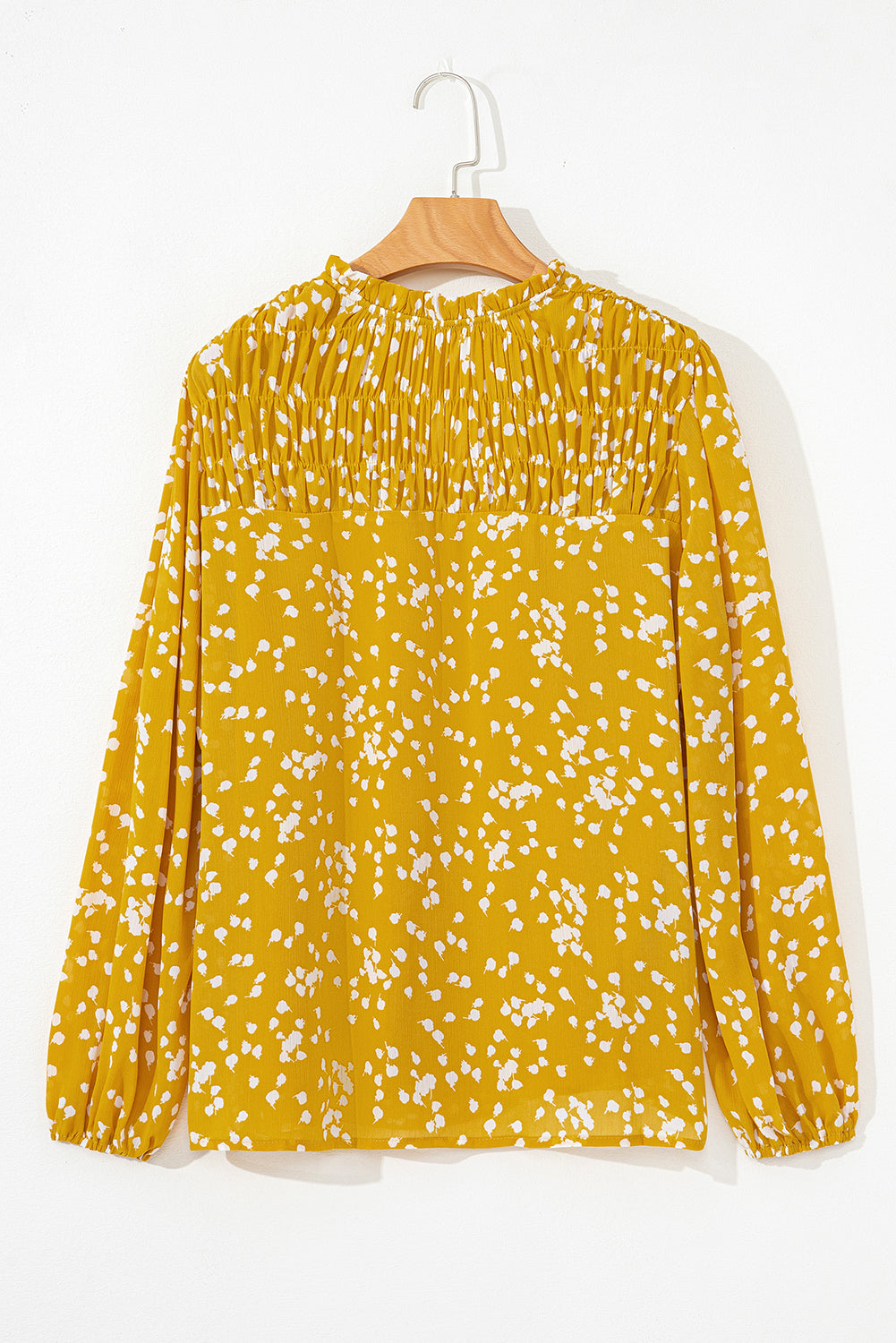 Yellow Floral Print Blouse