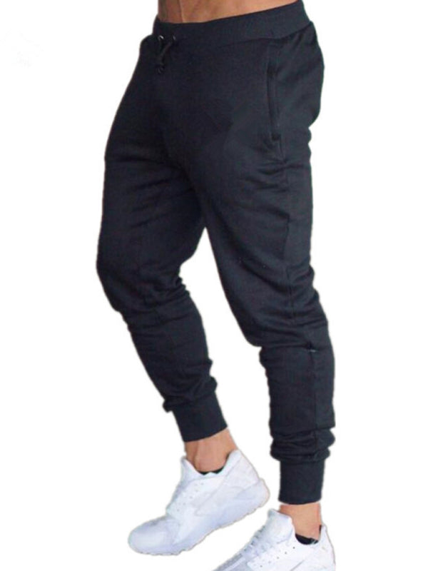 Solid Color Loose Elastic Sweatpants