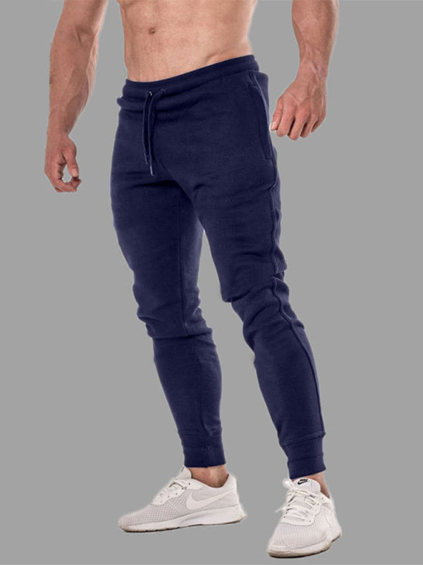 Solid Color Loose Elastic Sweatpants