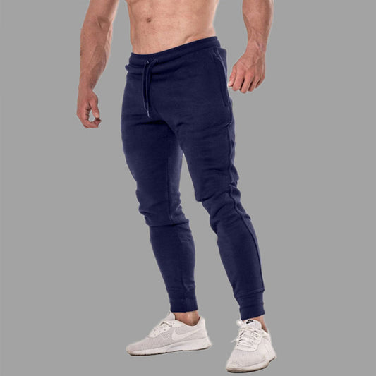 Solid Color Loose Elastic Sweatpants