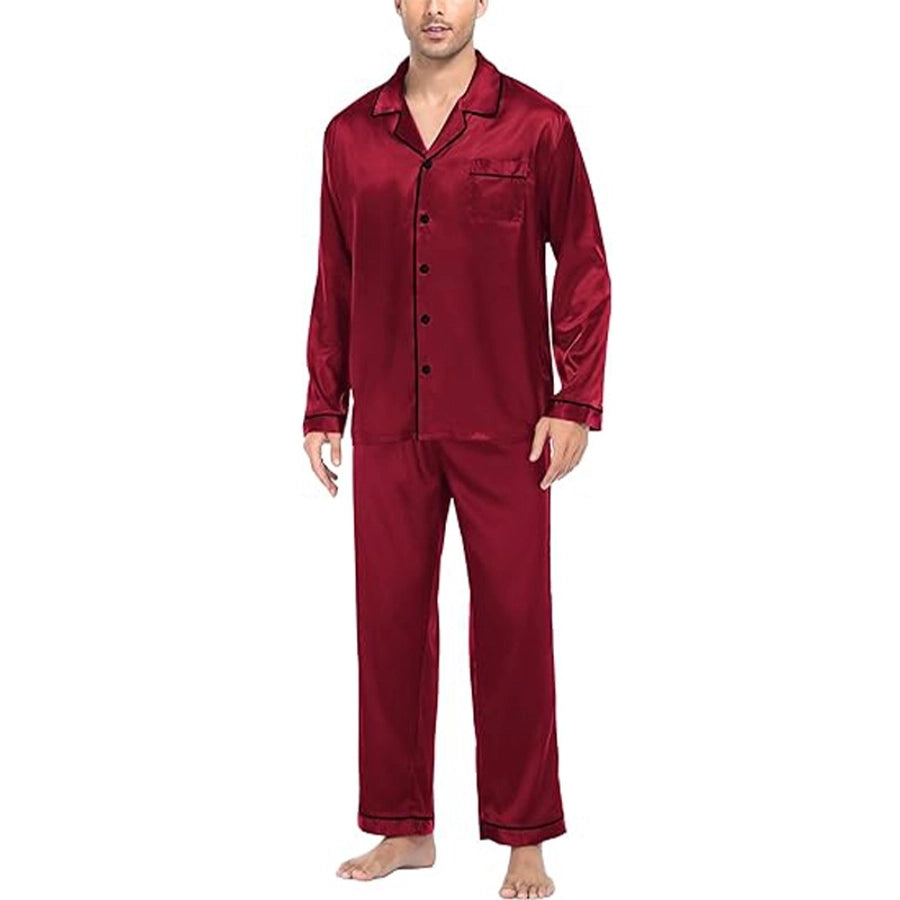 Imitated Silk Polyester Pajama Sets