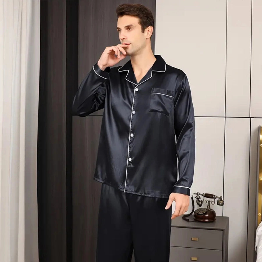 Imitated Silk Polyester Pajama Sets